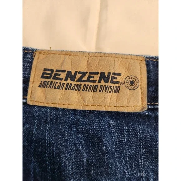 VTG Benzene Carpenter Jeans Mens 42x30 Blue Baggy Denim Dark Wash American USA - Picture 9 of 9